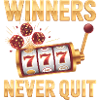 Winners never quit - Funny Casino Meme