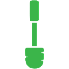 Green Toilet Brush Vector Style