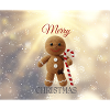 Gingerbread Man with Candy Cane Christmas