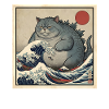Kaiju-kattemonster i det japanske bølgehav