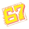 Flaming 67 Brainrot Emblem