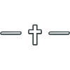 Centered Cross Line Motif