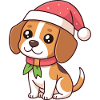 Weihnachts-Beagle-Welpe