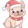Französischer Weihnachtsbulldogge