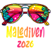 Malediven 2026 Neon Sonnenbrille