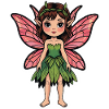 Forest Fairy with Pink Wings