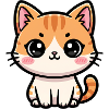 Chibi Tabby Kitten Tee Art
