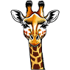 Giraffe head in pop art style