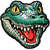 Grinning Crocodile Head