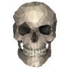 Polygon Geometrischer Schädel – Moderner Low Poly