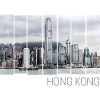 Hong Kong Island Skyline Vintage Panorama Souvenir