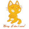I Don't Care Funny Cat Lover