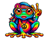 Hippie Frog 70s 1970s 60s Party