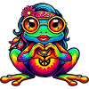 Hippie Frog 70s 1970s 60s Party