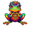 Hippie Frog 70s 1970s 60s Party