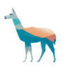 Geometric Llama Mountain Art