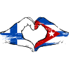 Finland Cuba Flag Hands Heart