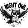 Night Owl Owl with Sunglasses