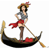 Italy Venice gondola pinup