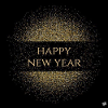 Gold glitter New Year's greeting