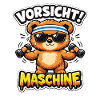 Caution Machine Bear with Dumbbells