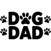 Dog Dad Paw Print Bold