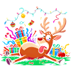 Christmas grouch reindeer funny annoyed exhausted