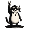 Rock N Roll Penguin With Sunglasses