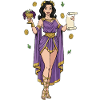 Greece woman with grapes