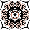 Flower Spiral Pink Circle Design
