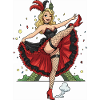 Pariser Cancan-Pinup