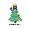 pull de noël chat dans sapin