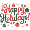 Happy Holidays Ornaments Script