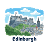 Edinburgh Castle Skyline Scotland Souvenir Art