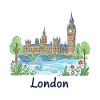 London Skyline Big Ben Parliament Bridge Art