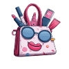 Cosmetic Bag with Sunglasses Charm