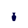 Midnight Blue Vase Silhouette