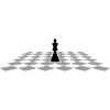 Chess king on chessboard