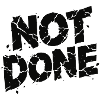 Nope Done – Bruch-Typo Shirtprint