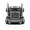 Junge liebt Trucks Frontansicht