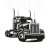 Trucker Dad Truck Print