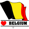 Belgium Flag with Heart