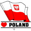 Polnische Flagge mit Herz