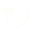Silhouette du cercle de palmiers