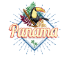 Panama Stadt Tukan Retro Palmen Vintage Souvenir