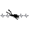Diver Diver Diving ECG Heartbeat