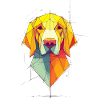 Geometric Dog Portrait