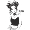 Bunny-Mädchen Strichkunst