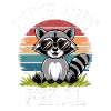 Raccoon with rainbow glasses