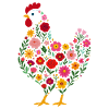 Chicken Chickens Flowers